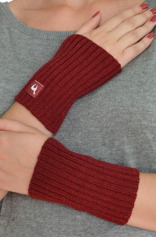 Alpakka pulsvarmer, RIPP, vinrød