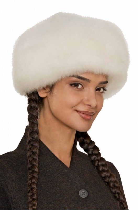 Alpakka pels lue, hvit