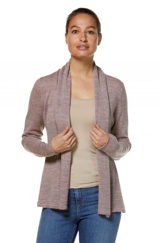 Alpakka cardigan, Penelope, grårosa