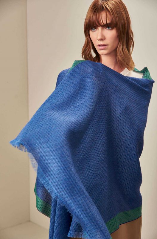 Alpakka skjerf, SOY, Blå