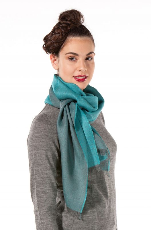 Alpakka sjal, DUO Websjal tofarget, Turkis