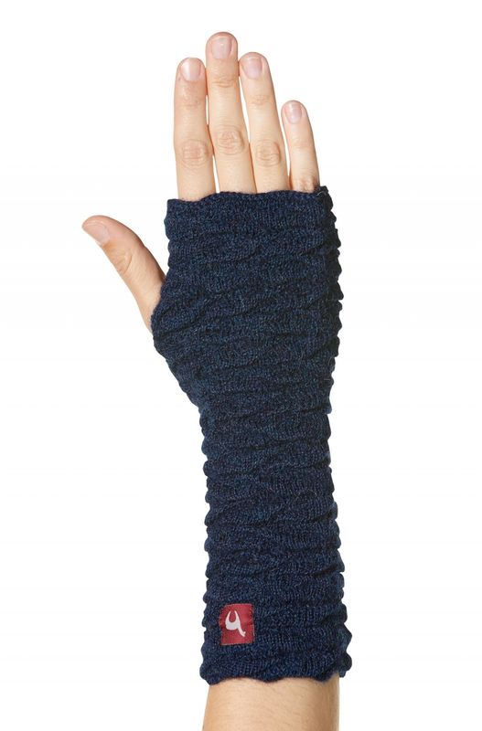 Alpakka pulsvarmer, BIESEN, blå-mellert