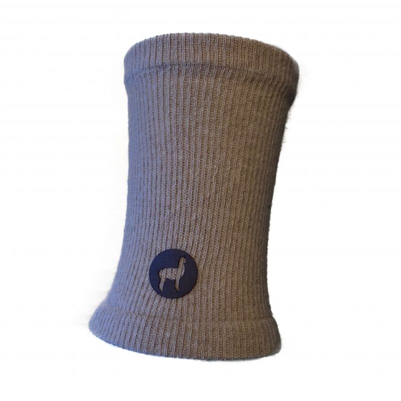 Alpakka pulsvarmer, Kort, beige