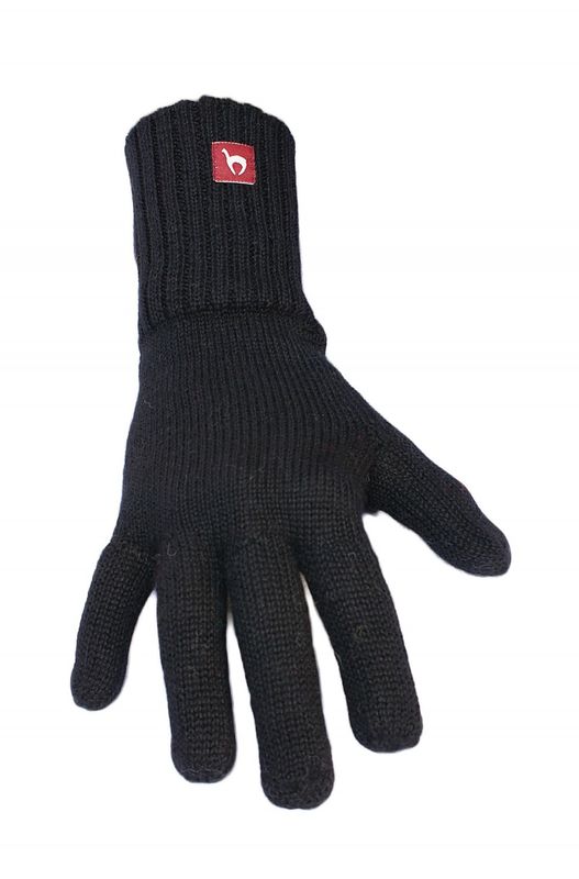 Alpakka hanske med innerfor, unisex, Sort