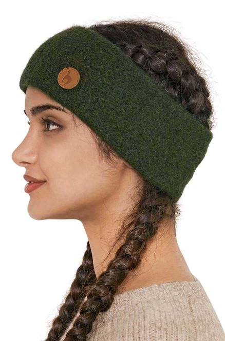 Main Image Alpaca Headband, Stretch - Moss Green
