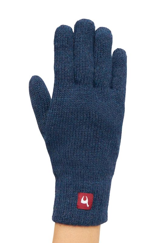 Alpakka hanske med innerfor, unisex - Blåmelert