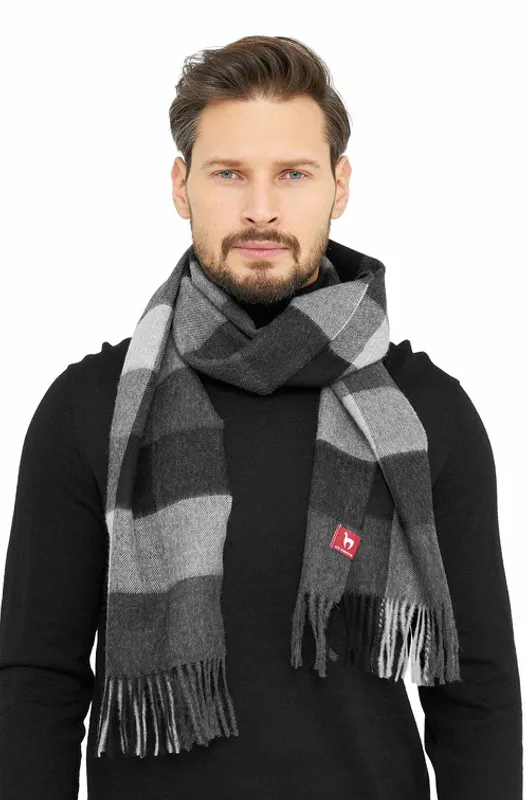 Alpakka skjerf, Karo, Unisex - Grå