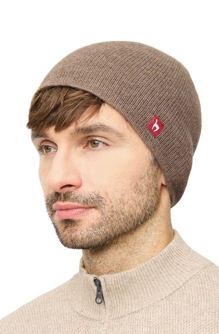 Hovedbilde Alpakka lue, Vendbar, Unisex - Kakao/Oker