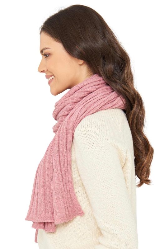 Alpakka skjerf / reiseteppe, Suave - Rosa