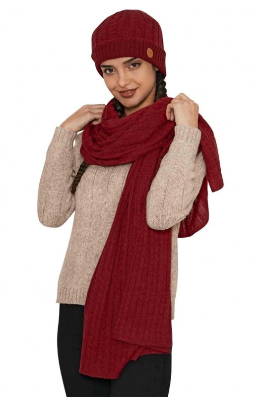 Alpakka skjerf / reiseteppe, Suave, Rød