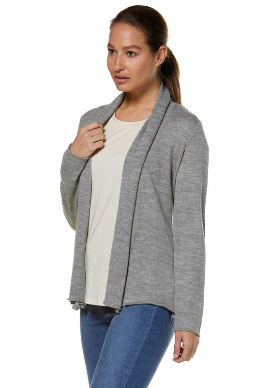 Alpakka cardigan, Penelope, sølvgrå