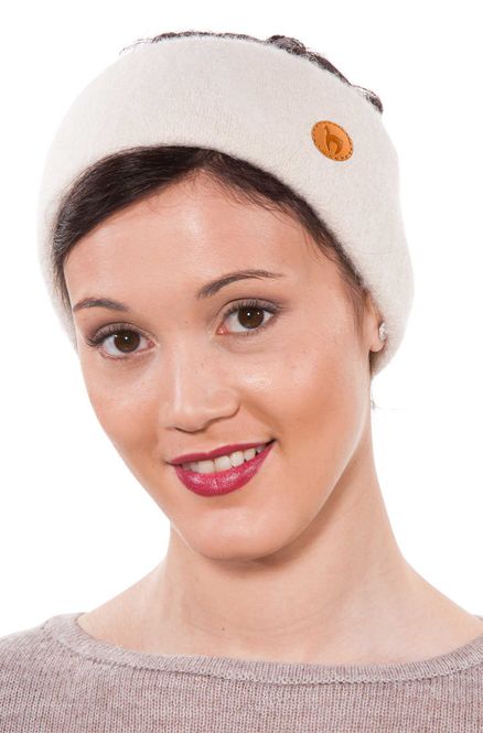 Main Image Alpaca Headband, Stretch - White